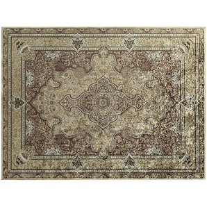 como Kurzflorteppich  Flat Beauty Oriental ¦ gold ¦ Synthetische Fasern ¦ Maße (cm): B: 200