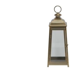 HOME STORY Laterne - gold - Metall,Glas - 40,8 cm - 16.5 | Möbel Kraft