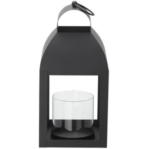 HOME STORY Laterne - schwarz - Metall,Glas - 36,5 cm - 17.3 | Möbel Kraft