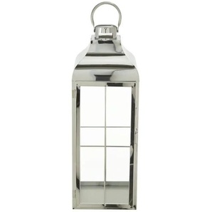 HOME STORY Laterne - silber - Edelstahl,Glas - 20 cm - 55 cm - cm 19,0 | Möbel Kraft