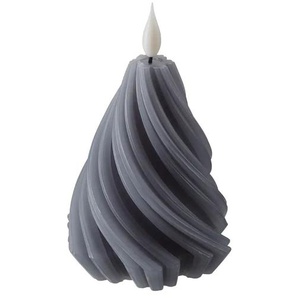 HOME STORY LED Kerze - grau - Wachs,Kunststoff - 17 cm - 10.5 | Möbel Kraft