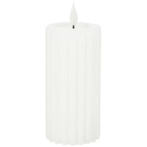 HOME STORY LED Kerze - weiß - Wachs,Kunststoff - 18 cm - 7.5 | Möbel Kraft