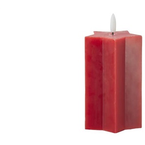 HOME STORY LED Stern Kerze - rot - Wachs,Kunststoff - 17,5 cm - 8.5 | Möbel Kraft