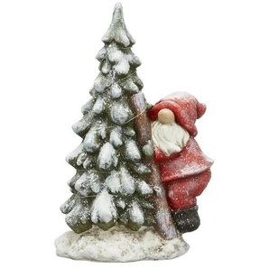HOME STORY LED Wichtel mit Weihnachtsbaum - grün - Magnesia,Metall - 21 cm - 46 cm | Möbel Kraft