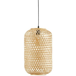 KHG Pendelleuchte  1-flammig  Rattan-geflecht  natur ´groß`   ¦ Maße (cm): H: 169  Ø: 30