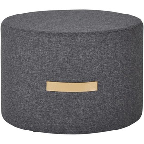 HOME STORY Pouf - grau - Polyester, 100% Polyesterfüllung - 47 cm - 31 cm | Möbel Kraft