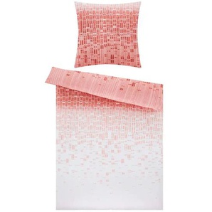 HOME STORY Satin Bettwäsche Grafik - rosa/pink - Materialmix - 135 cm | Möbel Kraft