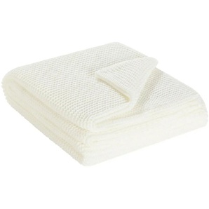 HOME STORY Strick Plaid | creme | 130 cm |