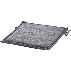 HOME STORY Stuhlkissen Melina - grau - Materialmix - 40 cm - 5 cm | Möbel Kraft