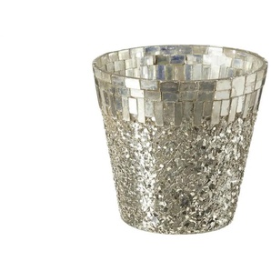 HOME STORY Teelichtglas - silber - Glas - 9 cm - 10.5 | Möbel Kraft