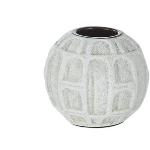 HOME STORY Teelichthalter - weiß - Polyresin (Kunstharz),Metall - 10 cm - 8 cm | Möbel Kraft