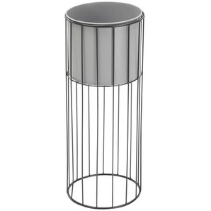 HOME STORY Übertopf auf Metallgestell - grau - Eisen - 58 cm - 23.0 | Möbel Kraft