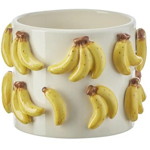 HOME STORY Übertopf Bananen - weiß - Dolomite - 11,4 cm - 15.5 | Möbel Kraft