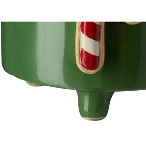 HOME STORY Übertopf Zuckerstangen - grün - Dolomite - 16,3 cm - 15 cm - cm 15,7 | Möbel Kraft