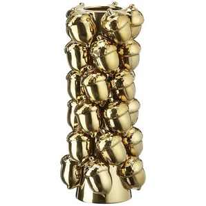 HOME STORY Vase 3D Eicheln - gold - Dolomite - 30 cm - 12.5 | Möbel Kraft