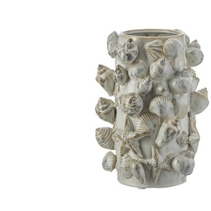 HOME STORY Vase 3D Muschel - creme - Steinzeug - 28,5 cm - 20.5 | Möbel Kraft