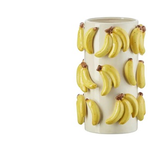 HOME STORY Vase Bananen - gelb - Dolomite - 26 cm - 16.6 | Möbel Kraft