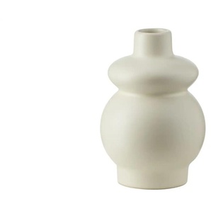HOME STORY Vase - creme - Steingut - 8 cm - 12 cm | Möbel Kraft