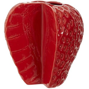 HOME STORY Vase Erdbeere - rot - Dolomite - 20 cm - 18.5 | Möbel Kraft