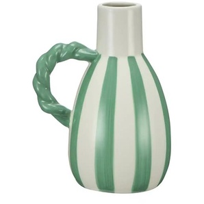 HOME STORY Vase - grün - Steingut - 12,5 cm - 16,5 cm - cm 9,0 | Möbel Kraft