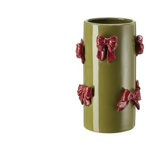 HOME STORY Vase mit 3D Schleifen - grün - Dolomite - 26 cm - 16.8 | Möbel Kraft