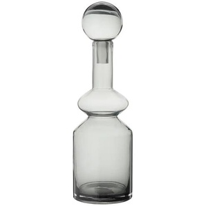 HOME STORY Vase mit Aufsatz   ¦ grau ¦ Glas ¦ Maße (cm): B: 13 H: 42