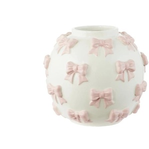 HOME STORY Vase Schleifen - rosa/pink - Porzellan - 17,3 cm - 15,8 cm | Möbel Kraft
