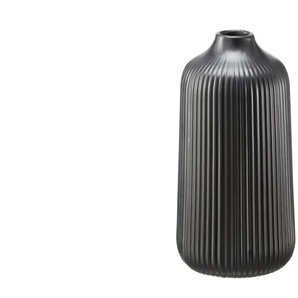 HOME STORY Vase   ¦ schwarz ¦ Dolomite ¦ Maße (cm): H: 20  Ø: 10