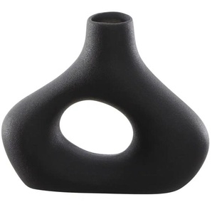 HOME STORY Vase   ¦ schwarz ¦ Porzellan ¦ Maße (cm): B: 5 H: 13,7