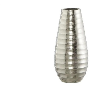 HOME STORY Vase - silber - Aluminium - 37 cm - 17.0 | Möbel Kraft
