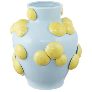 HOME STORY Vase Smiley - blau - Dolomite - 25,7 cm - 22.5 | Möbel Kraft