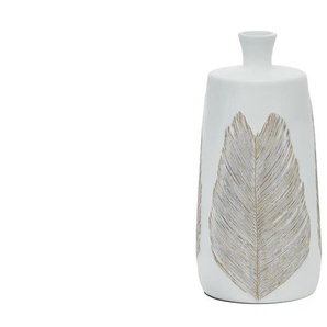 HOME STORY Vase - weiß - Polyresin (Kunstharz) - 37 cm - 18.0 | Möbel Kraft