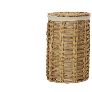 HOME STORY Wäschekorb mit Deckel - braun - Wasserhyazinthe,Polyester,Baumwolle - 47 cm - 30.0 | Möbel Kraft