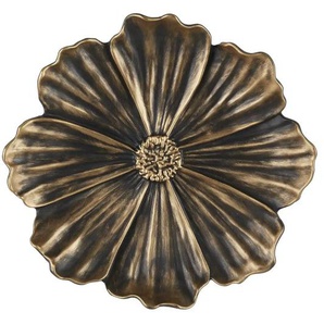 HOME STORY Wanddekoration Blume   ¦ gold ¦ Kunststoff ¦ Maße (cm): T: 4.5  Ø: 35