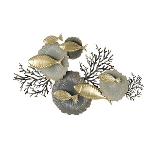 HOME STORY Wanddekoration Fische - mehrfarbig - Metall,Eisen - 91 cm - 6,5 cm - cm 51,0 | Möbel Kraft