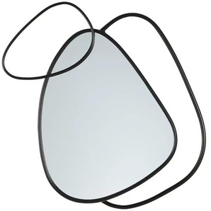 HOME STORY Wandspiegel - schwarz - Metall,Glas - 55 cm - 4 cm | Möbel Kraft