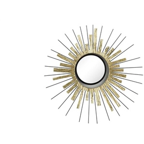 HOME STORY Wandspiegel Sonne   ¦ gold ¦ Metall,Glas ¦ Maße (cm): T: 3.8  Ø: 80