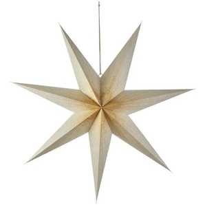 HOME STORY Weihnachtsstern Hänger - gold - Papier,Baumwolle - 22 cm - 75.0 | Möbel Kraft