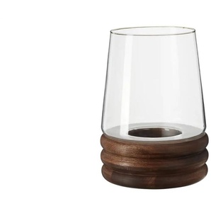 HOME STORY Windlicht - holzfarben - Holz,Glas - 27,5 cm - 18.5 | Möbel Kraft