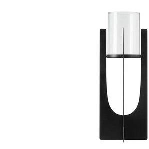 HOME STORY Windlicht - schwarz - Eisen,Glas - 10,5 cm - 39 cm | Möbel Kraft