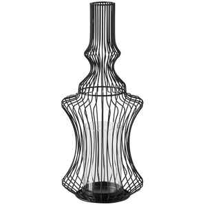 HOME STORY Windlicht - schwarz - Eisen,Glas - 16,5 cm - 40 cm | Möbel Kraft