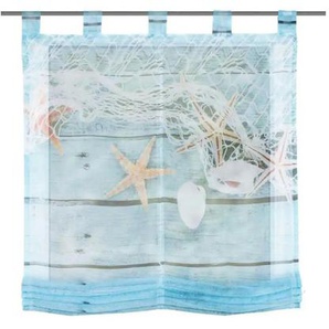 HOME Wohnideen Raffrollo - blau - Materialmix - 60 cm - 140 cm | Möbel Kraft