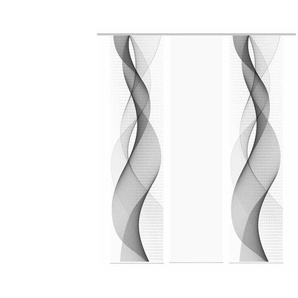 HOME Wohnideen Schiebevorhang Set 3tlg. | grau | 60 cm |