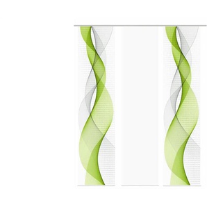 HOME Wohnideen Schiebevorhang Set 3tlg. | grün | 60 cm |