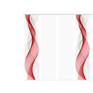 HOME Wohnideen Schiebevorhang Set 4flg. | rot | 60 cm |