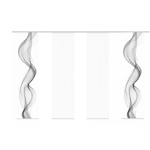 HOME Wohnideen Schiebevorhang Set 4tlg. | grau | 60 cm |