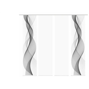 HOME Wohnideen Schiebevorhang Set 4tlg. | grau | 60 cm |