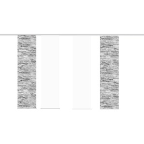 HOME Wohnideen Schiebevorhang Set 4tlg. | grau | 60 cm | 245 cm |