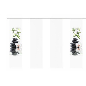 HOME Wohnideen Schiebevorhang Set 4tlg. | weiß | 60 cm |