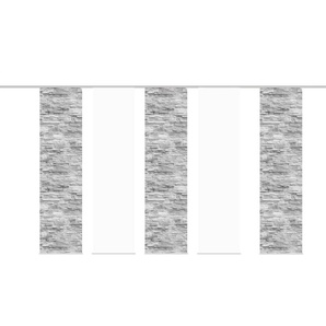 HOME Wohnideen Schiebevorhang Set 5tlg. | grau | 60 cm | 245 cm |
